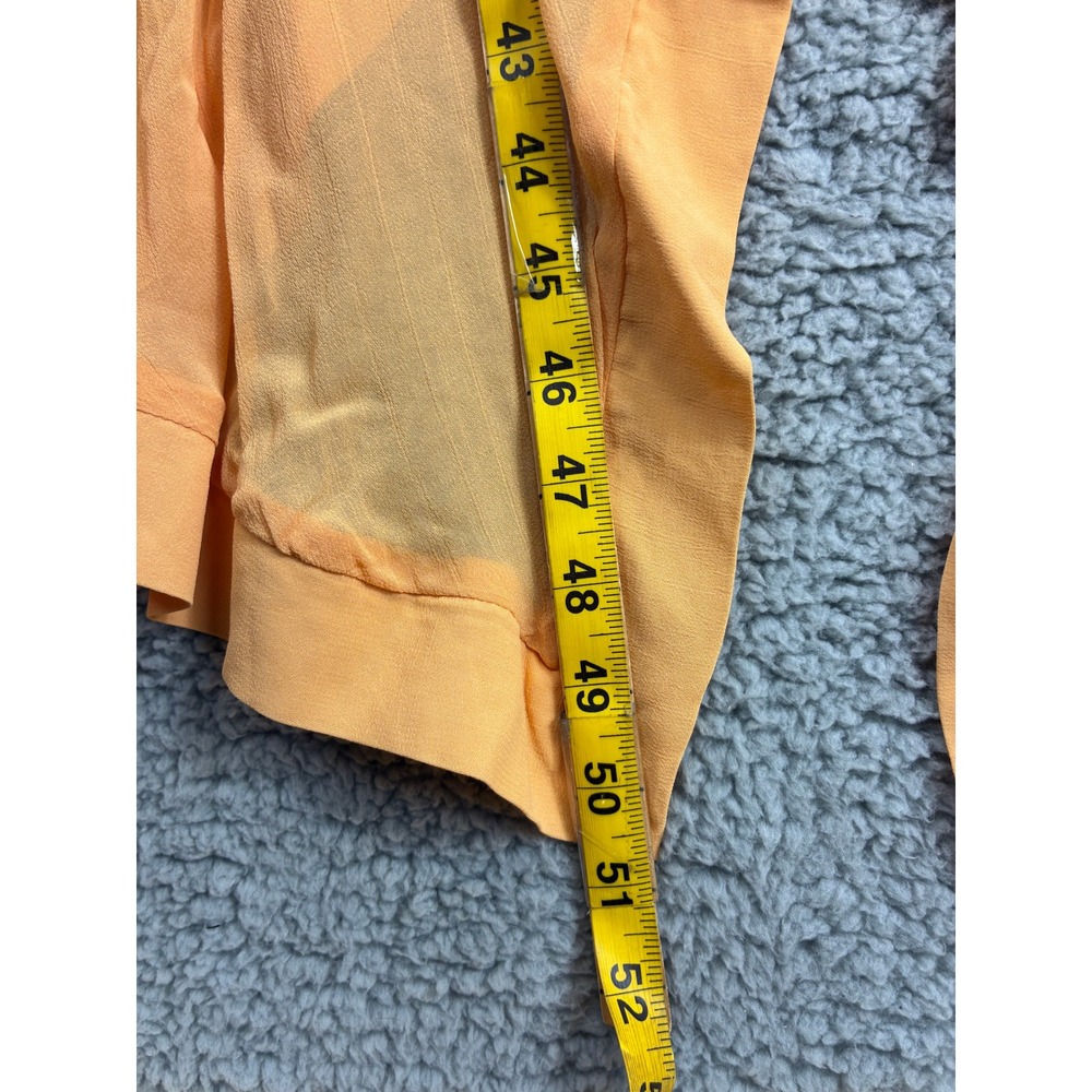 Anthropologie Dress Women's Small Orange Tiered Sheer Overlay V-Neck Sleeveless - Picture 11 of 14